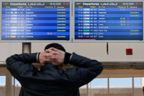 Aeroportet në Lindjen e Mesme mbyllen, fluturimet pezullohen për mijëra udhëtarë