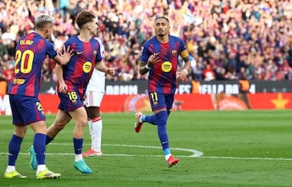Raphinha tregolësh në goleadën e Barçës