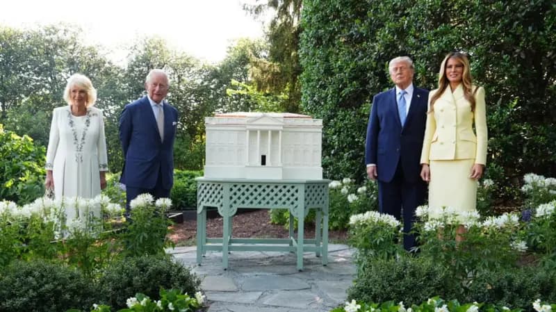 Mbreti Charles III arrin në Shtëpinë e Bardhë, e pret presidenti Trump