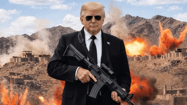 “Jo më djalë i mirë”, Trump mesazh Iranit, poston foto me mitraloz