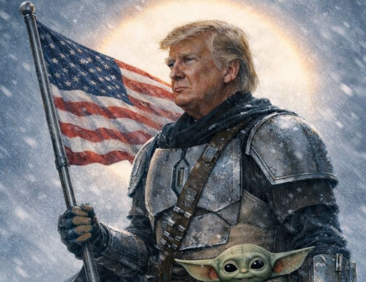 “Amerika është gati”, Shtëpia e Bardhë publikon foton e Trumpit si Mandalorian