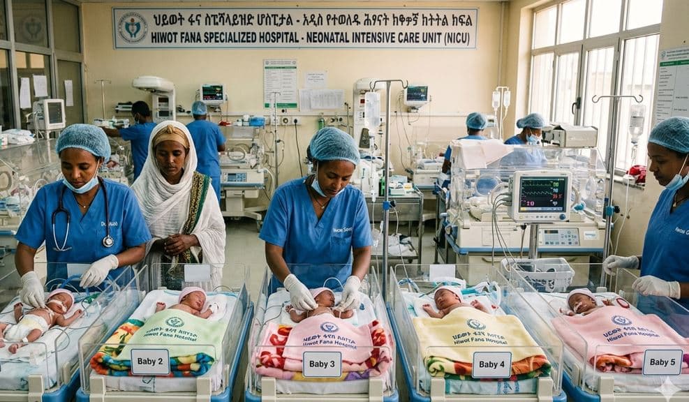 Priti 12 vite për fëmijë, gruaja nga Etiopia lind pesënjakë