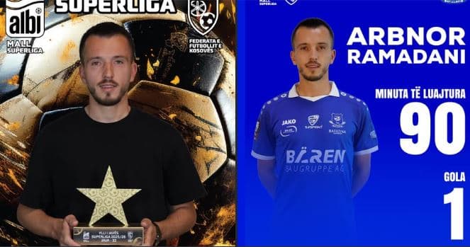 Arbnor Ramadani shpallet “Ylli i javës” në Superligë