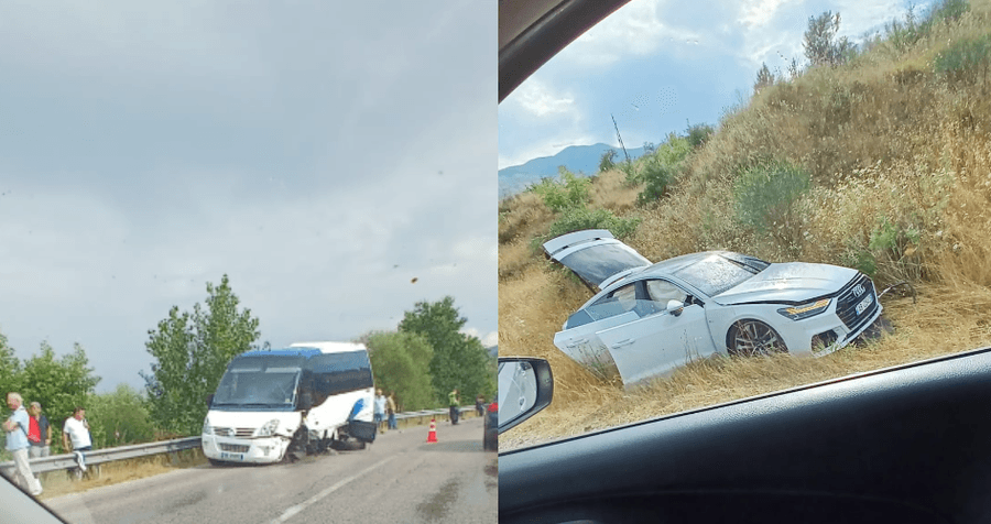 Aksident mes dy automjeteve në Gjirokastër, dy persona përfundojnë në spital