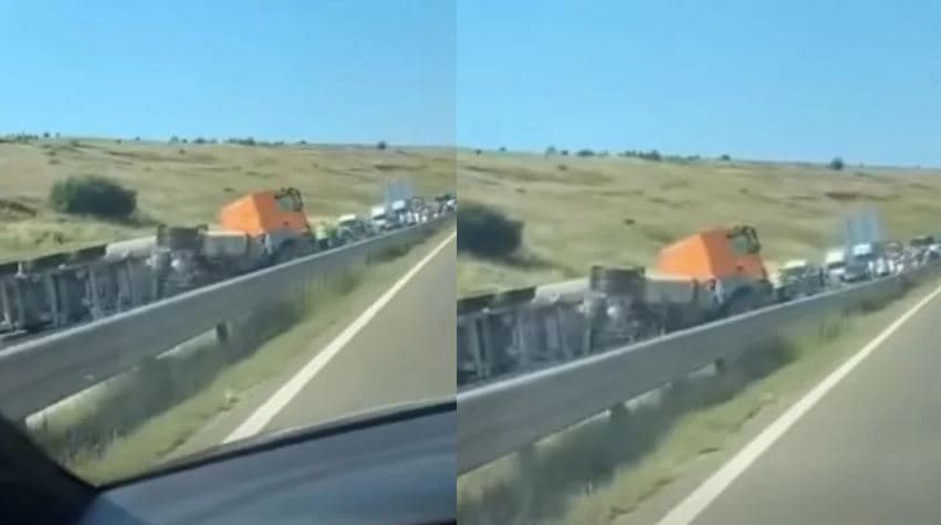 Rrokulliset kamioni në autostradën “Ibrahim Rugova”