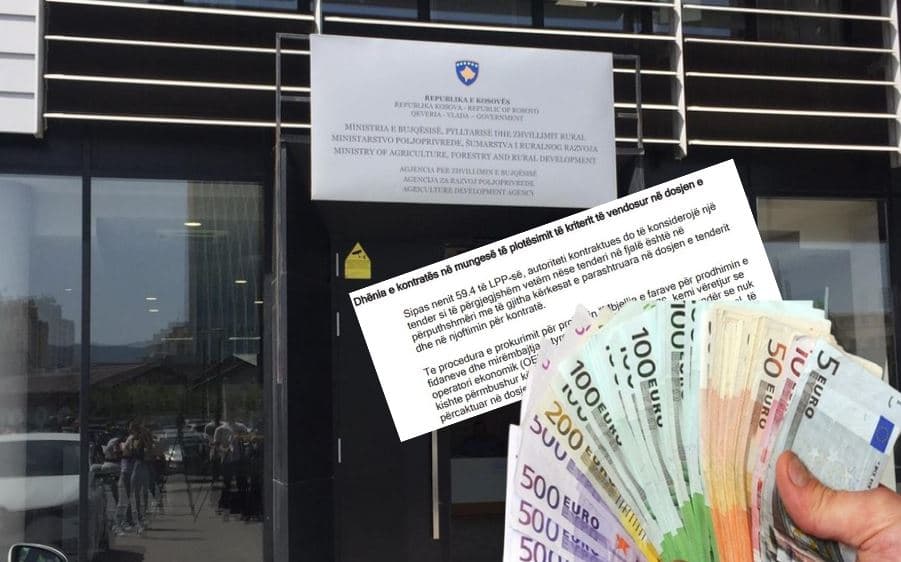 Kompania që s'i plotësoi kriteret e dosjes u shpërblye me tender 97 mijë euro nga Ministria e Bujqësisë