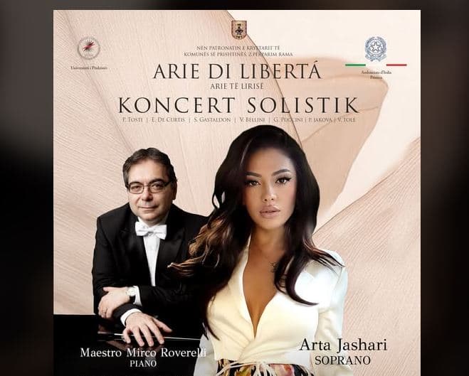 "Arie di Libertà”, sopranoja Arta Jashari ngjitet në skenë me maestron italian Mirco Roverelli