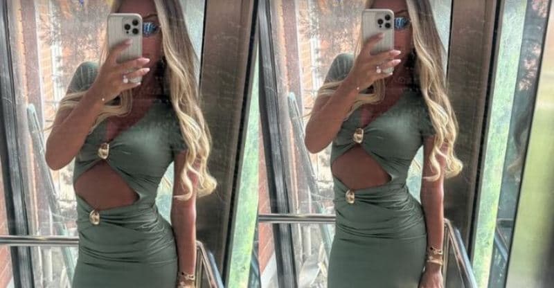 Adelina Tahiri elegante në pozën e fundit para pasqyrës