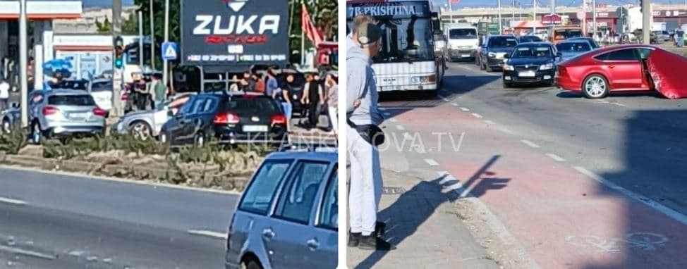 Dy aksidente brenda pak minutash në Zonën Industriale, njëra veturë me targa të huaja