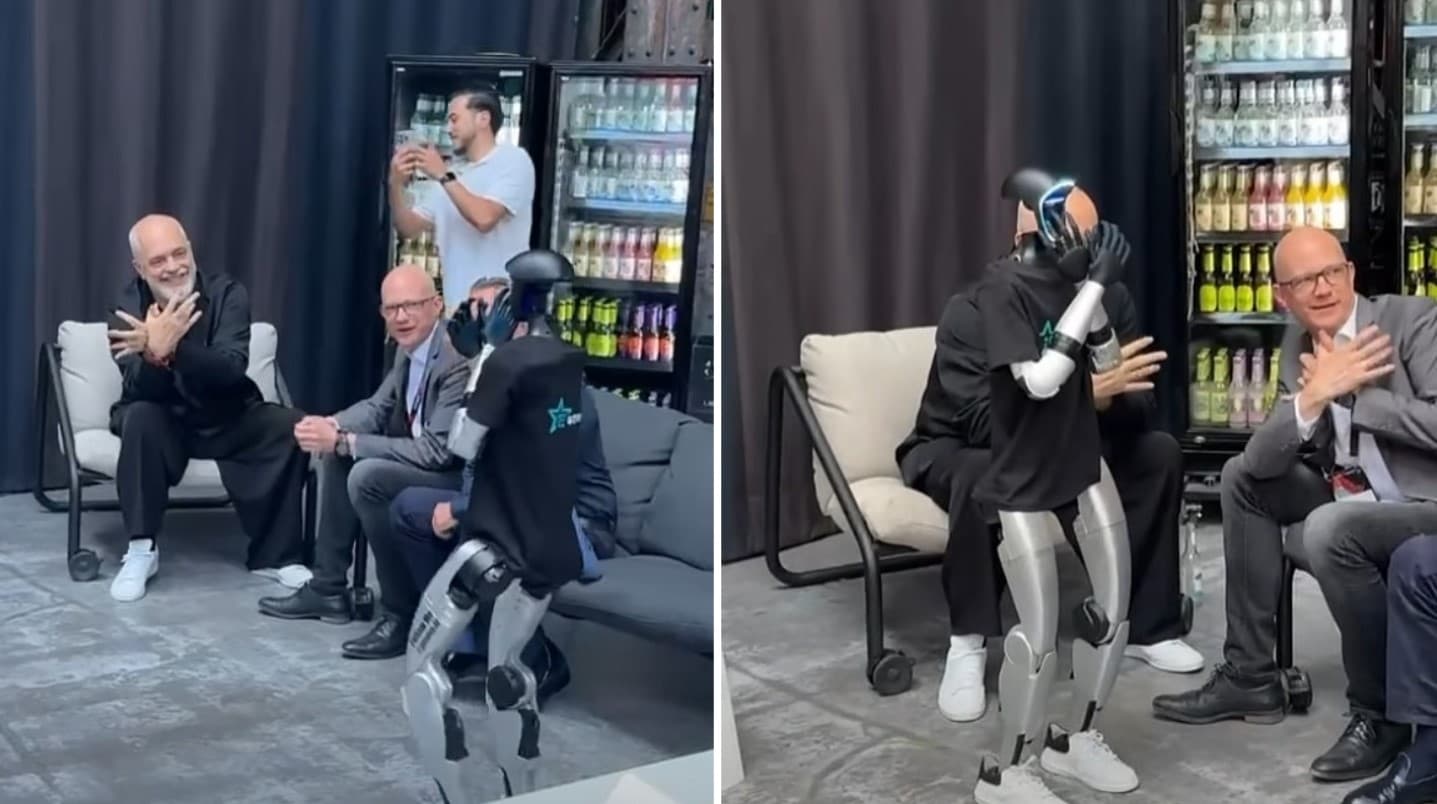 Rama në Gjermani, e mëson robotin si ta bëjë shqiponjën (VIDEO)