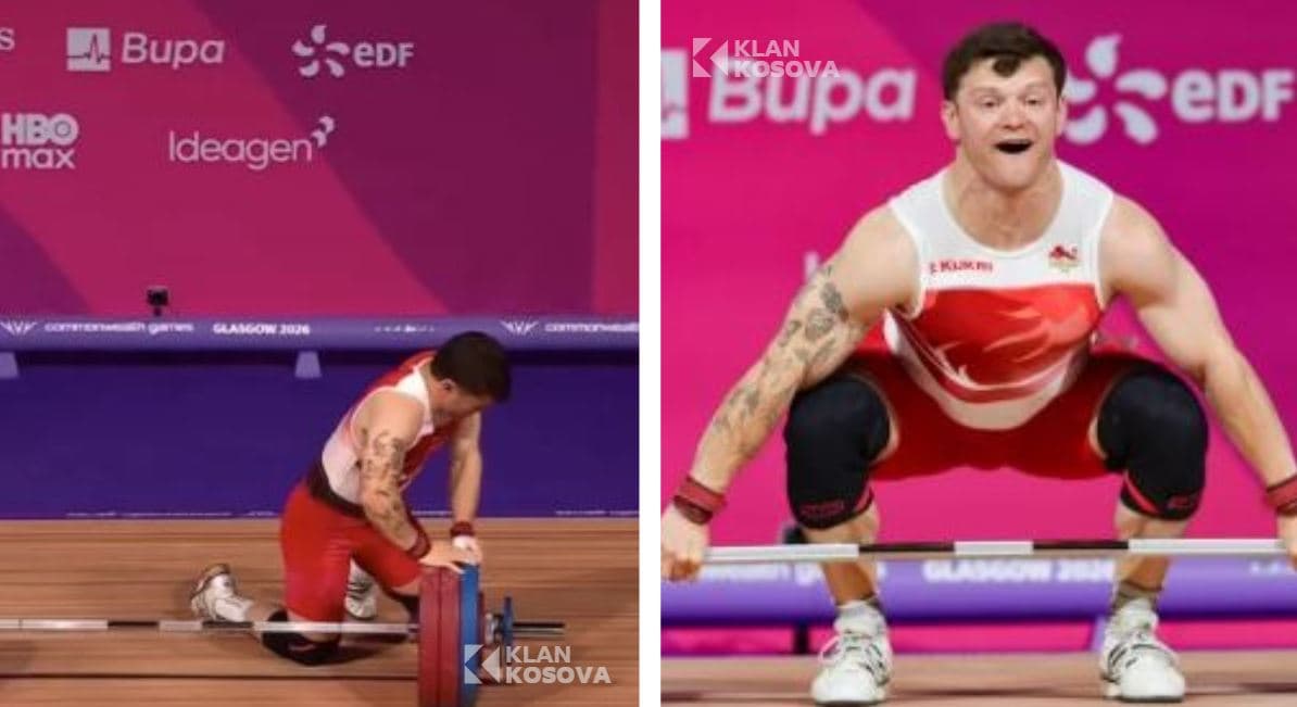 I bie të fikët gjatë peshëngritjes, rikthehet dhe fiton medalje