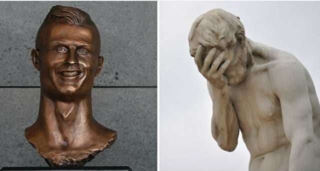 Shpërthejnë shakatë për statujën e Ronaldos