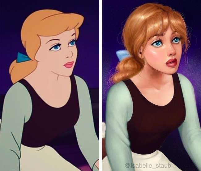 Si do të dukeshin princeshat e Disney nëse do të vizatoheshin sot? (Foto)