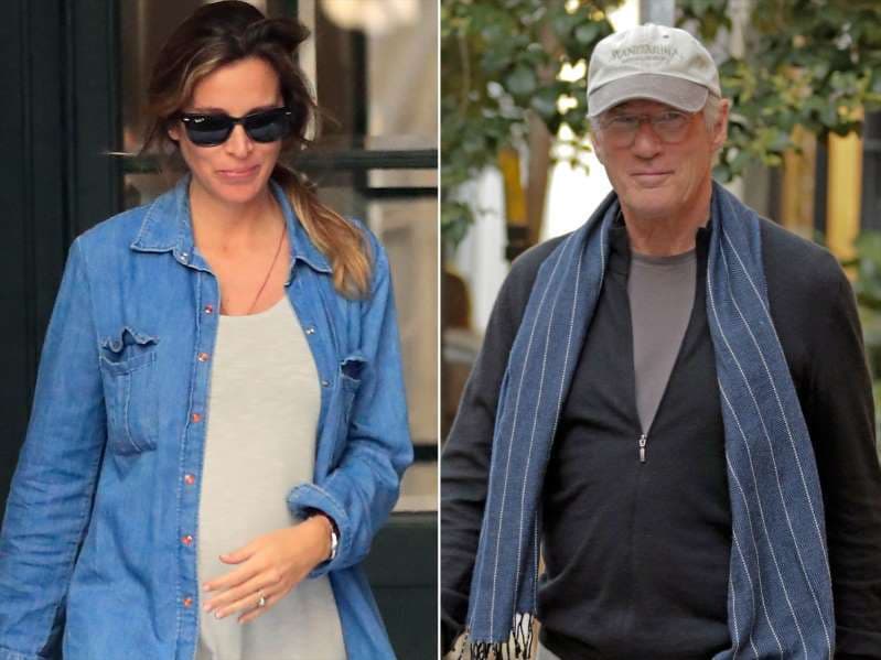 Richard Gere shihet për herë të parë me të dashurën shtatzënë