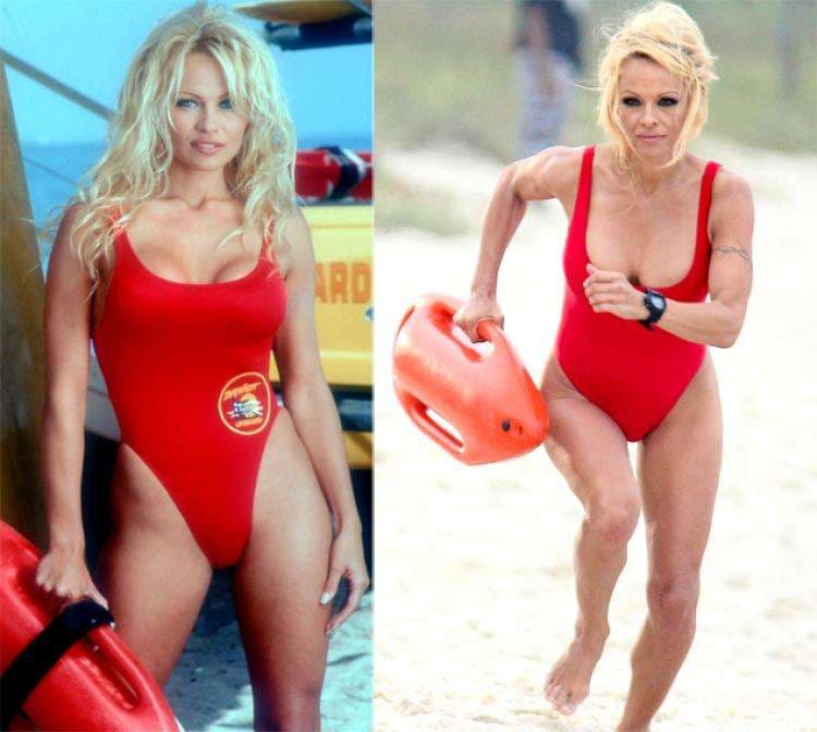 Pamela Anderson vesh bikinet ikonike të "Baywatch" në takimet e dashurisë