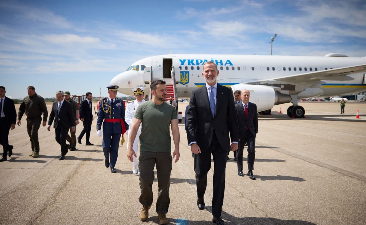 Zelensky në Spanjë pritet nga Mbreti spanjoll
