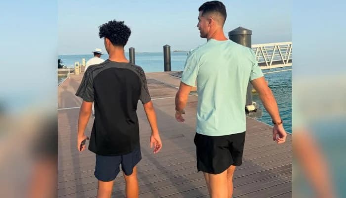 Kaq shumë është rritur! Cristiano Ronaldo Junior merr vëmendjen në fotografinë pranë babait të tij